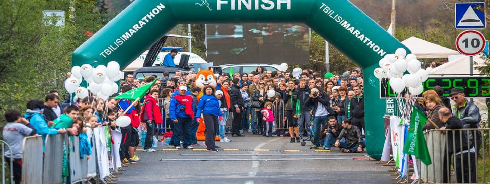 TbilisiMarathon 2014 Finish Line. 